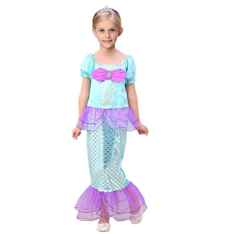 Princess Cosplay Costume Fantasia Tail Dress Kids