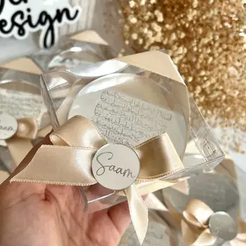 Personalizované svatební dárky, magnety Ayatul Kursi v krabičce, muslimské dárky k narození miminka, dárky k ramadánu, islámské dárky, dárek k uvítacímu daru pro miminko 12 nejlepší prodej magnetické svatební dárky - №8