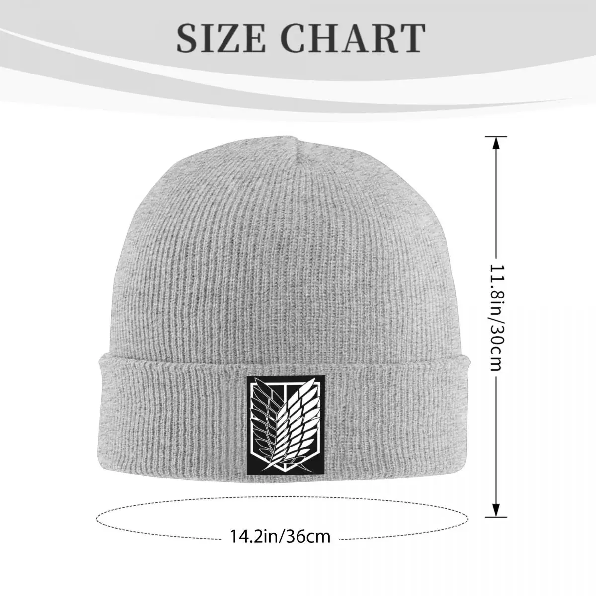 Shingeki No Kyojin أجنحة الحرية الدافئة محبوك قبعة الهيب هوب بونيه قبعة الخريف الشتاء في الهواء الطلق قبعات حريمي للرجال النساء الكبار