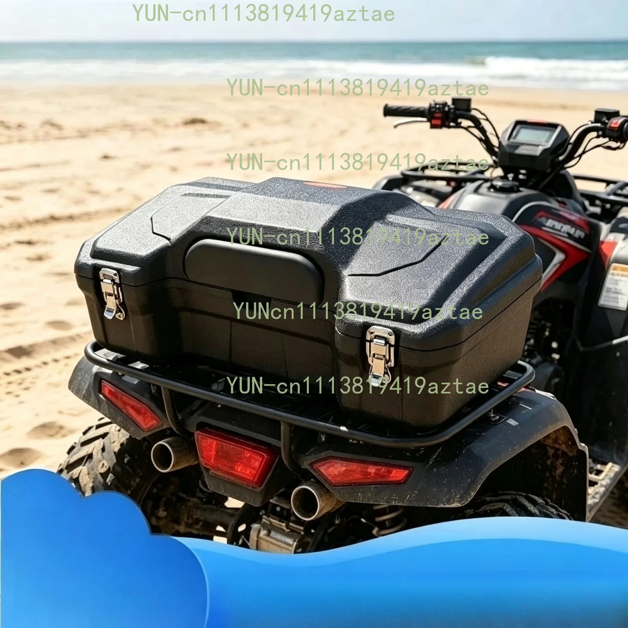 ATV Rear Cargo Box with Lock & Backrest — Waterproof HDPE Storage Case (75×40×29cm) for ATV UTV Quad Bike Beach Buggy