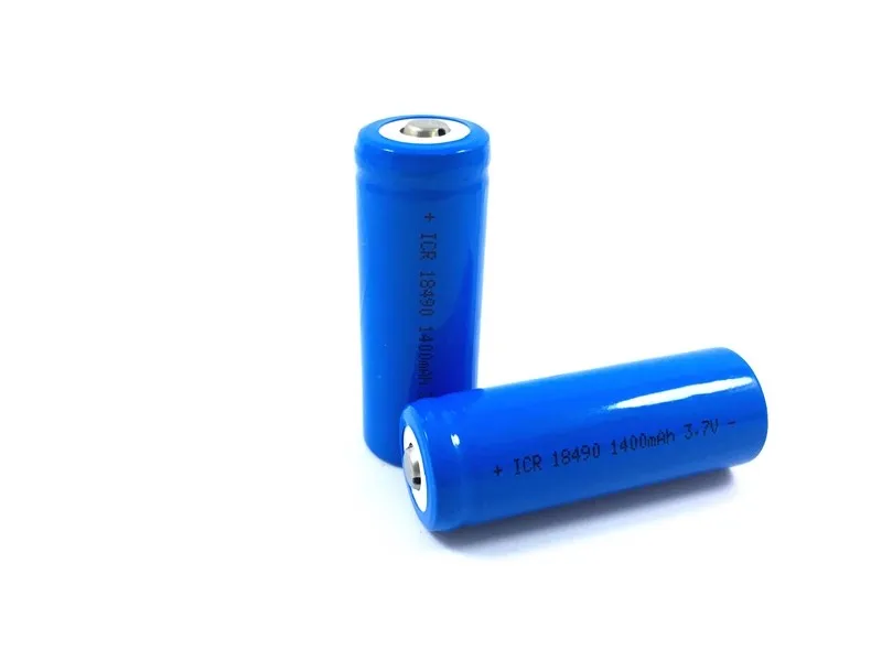 2pce ICR18490 18490 1400mAh rechargeable lithium battery 3.7V 18500