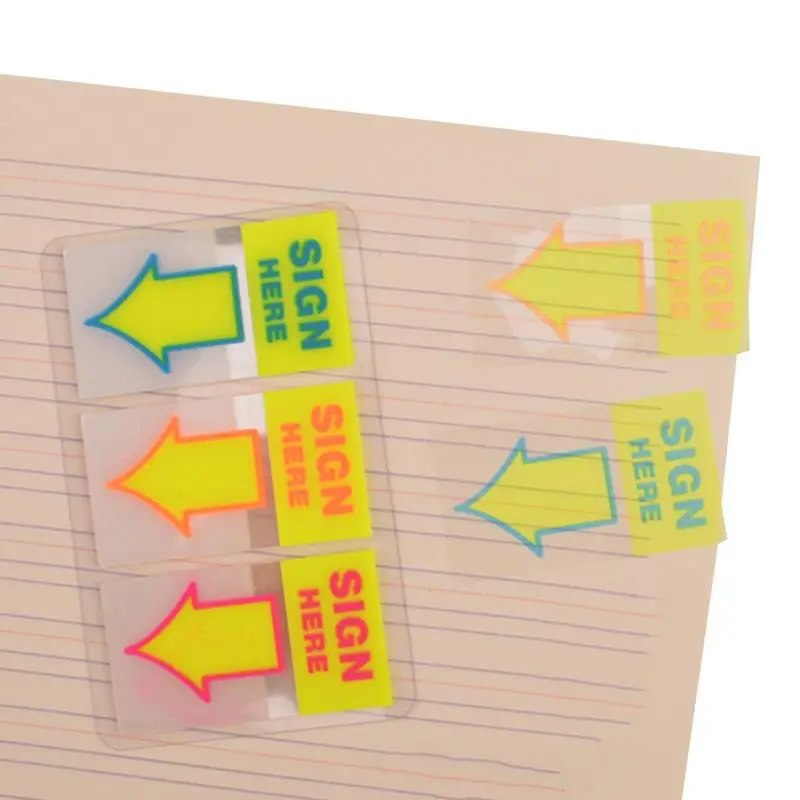 Please Sign Message Flags Transparent Please Sign Here Arrows Sticky Notes Page Markers Tabs Colored Sticky Tabs For Books