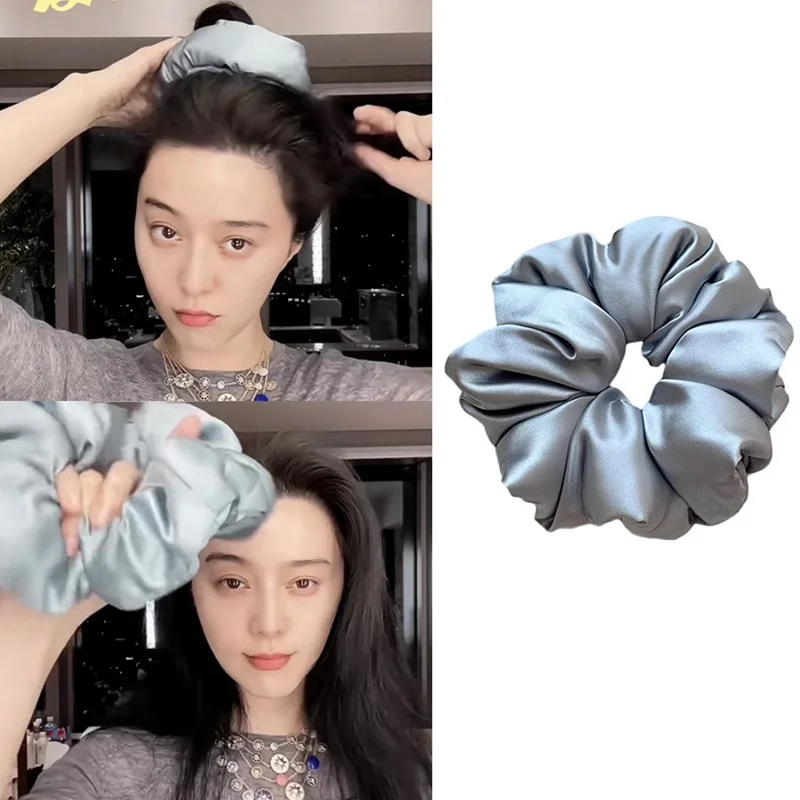 Solid Large Size Thick Large Intestine Hair Band For Women Girls Sweet Hair Holder Scrunchie Hair Tie Fashion Hair Accessories