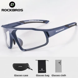 ROCKBROS Photochromic Cycling Glasses Bike Bicycle Glasses Sports Sunglasses MTB Road Cycling Eyewear UV400 Protection Goggles