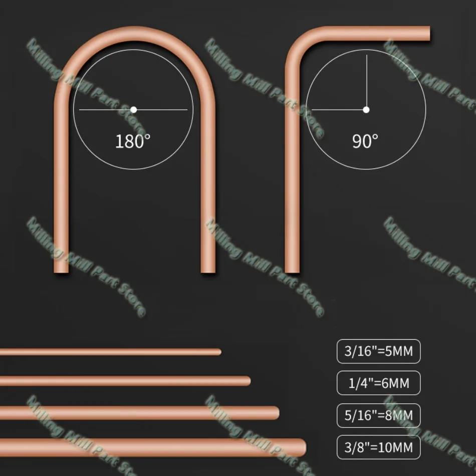 Manual 180º Pipe Bender Copper Tube Aluminum Tube Bending Machine Adjustable 4 in 1 Imperial for 5/6/8/10mm Tubing Bending Tools