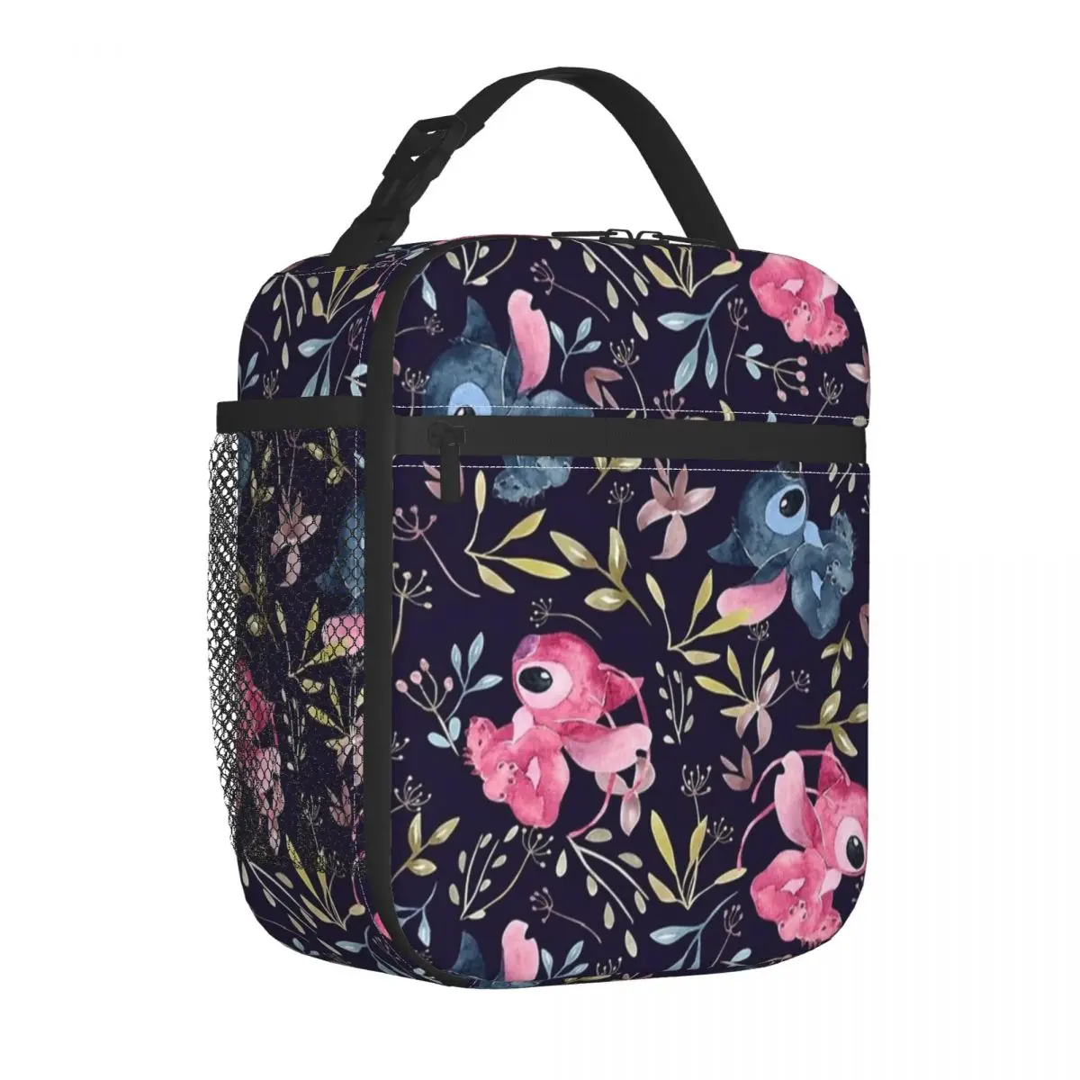 Tropical Floral Stitch Insulated Lunch Bags Thermal Bag Reusable High Capacity Tote Lunch Box Food Handbags Beach Outdoor