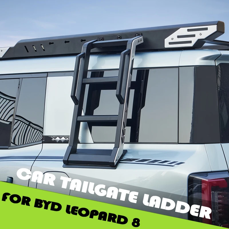 

Car Roof Rack Expansion Platform Fit for BYD Leopard 8 Modified Auto Rear Window Side Ladder Auto Off-road Upgrade Parts