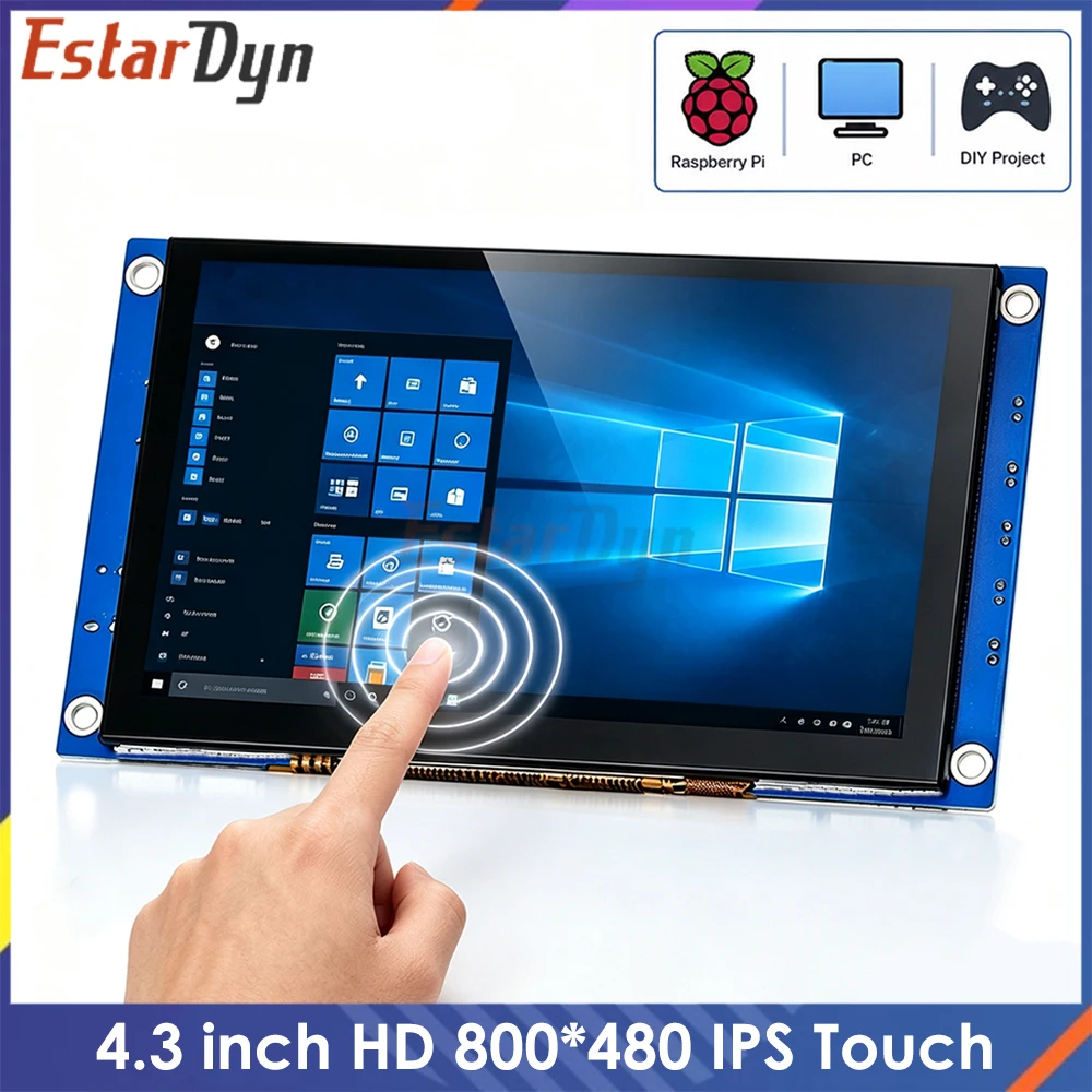 Estardyn 4.3 Inch Color TFT LCD 800x480 Resolution RGB Interface Touch Screen Display Panel Touch Module