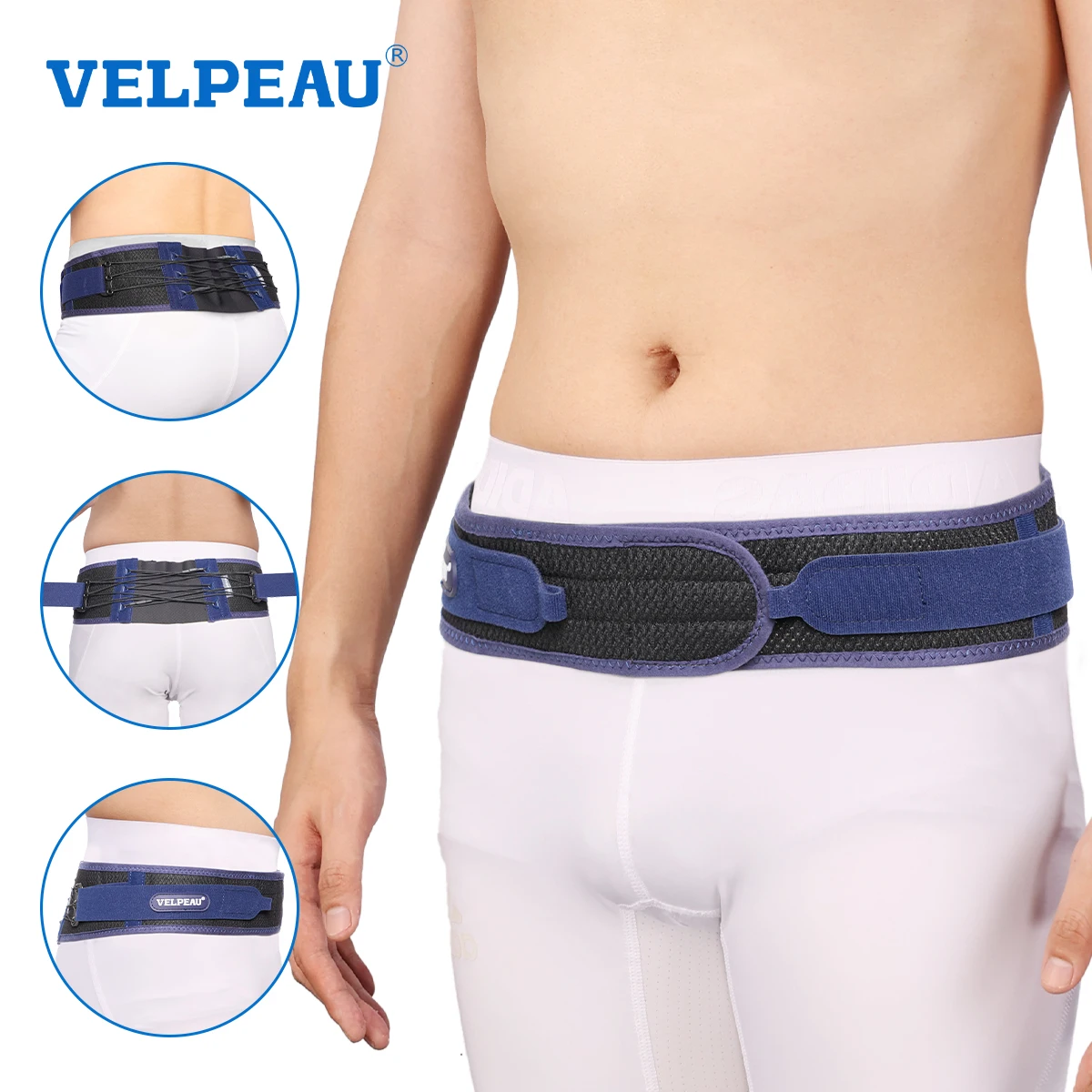 VELPEAU Pelvic Support Belt Ajustable for Sciatica Lumbar Pain Relief Tailbone Protector Sacroiliac Joint Support for Women