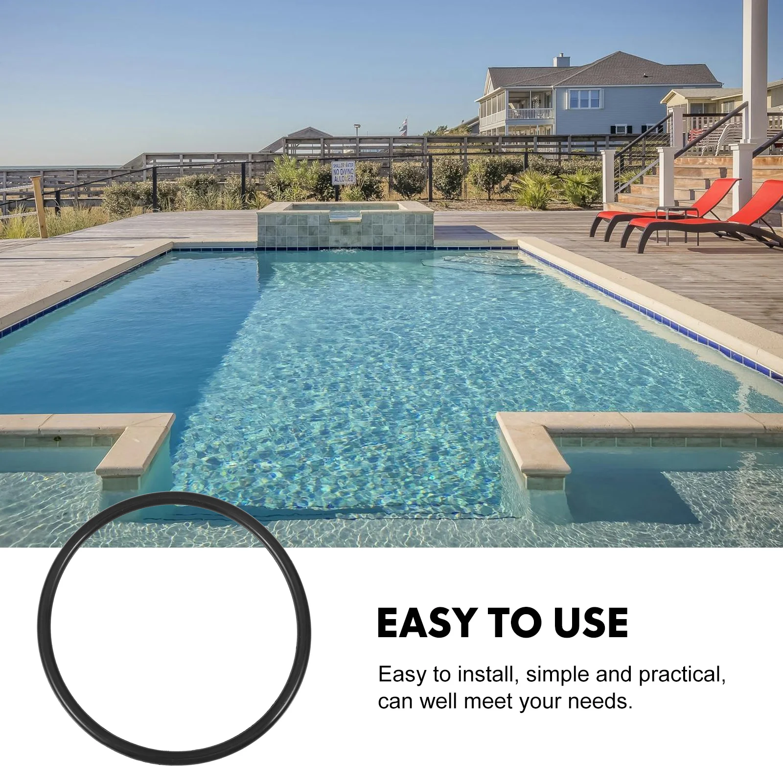 

2pcs O Ring Chlorinator Feeder Cover Lid Rings Supplies Sealing No Leakage Spa Pool Accessories Durability Tight Seal Prevent