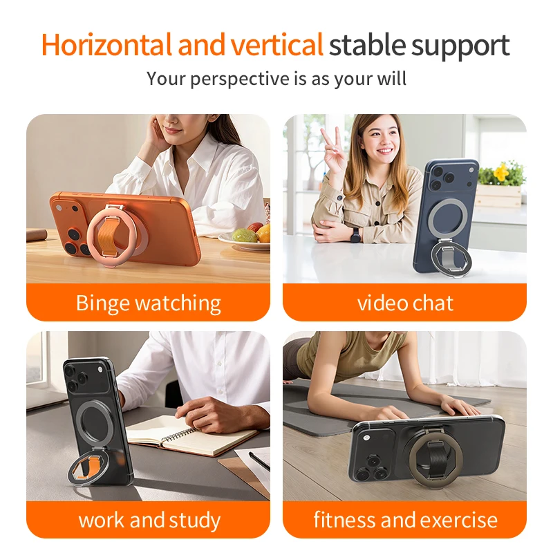 2026 New Mobile Phone Magnetic Holder Silicone Finger Loop Grip Stylish Phone Grip for iPhone Sumsang Xiaomi - view 5