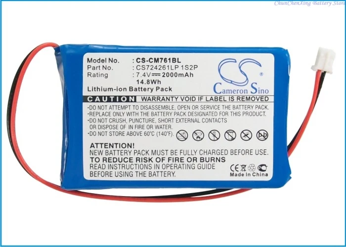 

Cameron Sino 7.4V 2000mAh Cash Register Battery CS724261LP 1S2P,AC 2100 for Olympia CM75 CM760 CM761 CM762 CM910 CM911CM912+TOOL