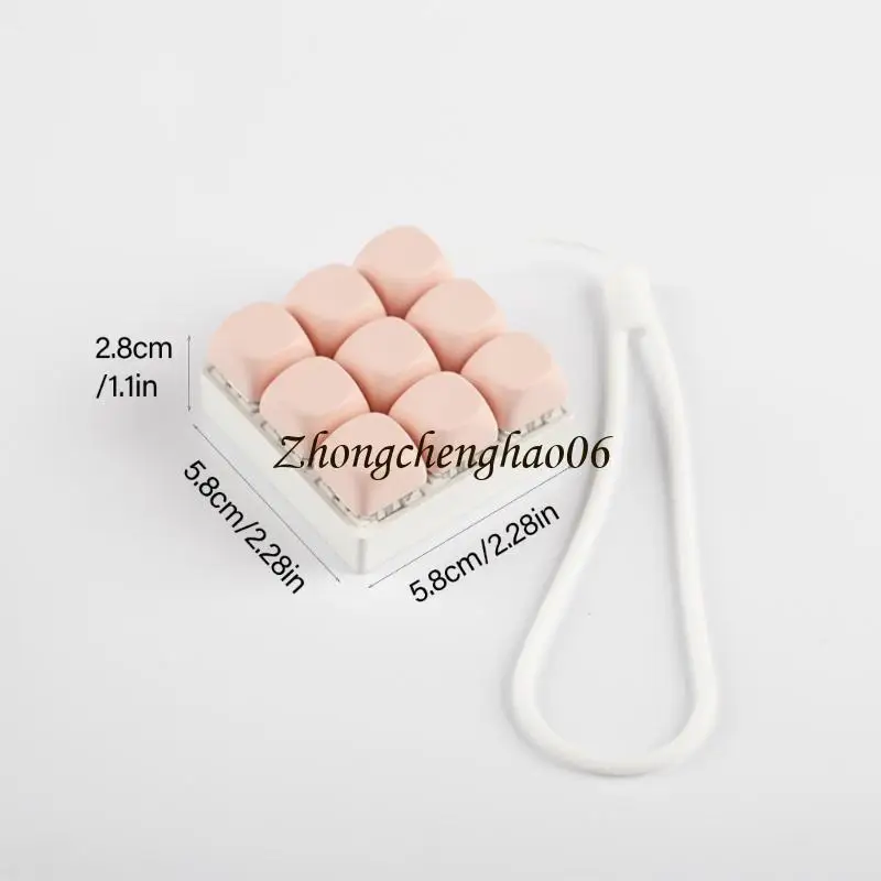 Mini 9 Key Toy Keychain Mechanical Switches Tester For Training And Travel 601F