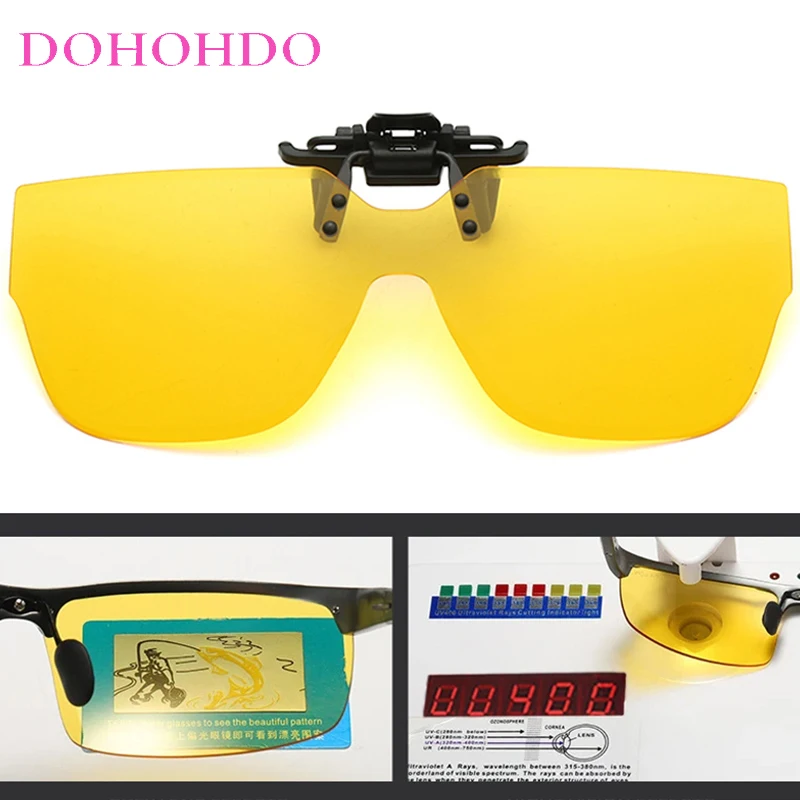 

Classic Brand Designer One-Piece Polarized Night Vision Clip-On Sunglasses UV400 Women Outdoor Sports Driving Anti-Glare Goggles