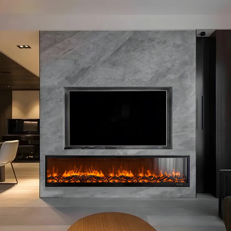 High Quality Fireplace Adjustable Colors Wall Mounted Modern Style Fireplace With Remote and Touch Screen Timer Logs Fireplace