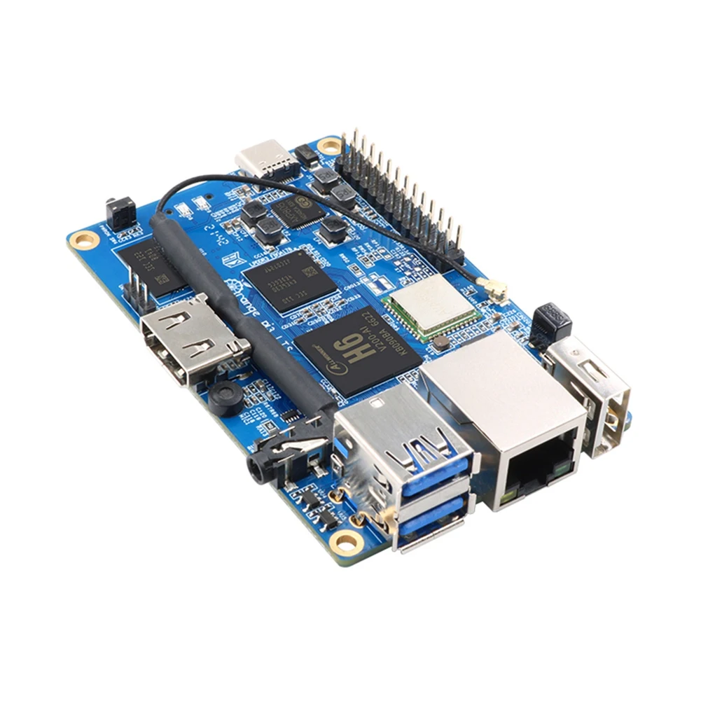 Placa de desarrollo Orange Pi 3 LTS 2G8G EMMC con HDMI + BT5.0,AllWinner H6 SoC, placa de código abierto, computadora, funciona con Android