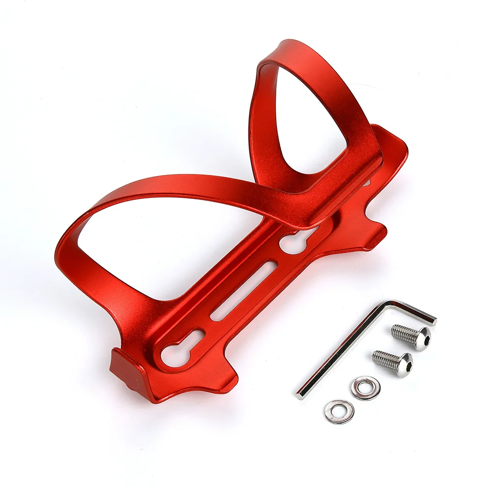 

Bike Bottle Cage Aluminium Alloy Water Bottle Holder Secure Fit Lightweight Portable Design for Outdoor Riding Red