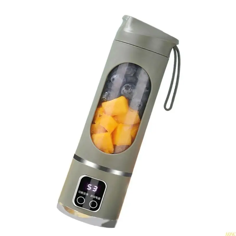 A0NC 휴대용 USB 충전식 Juicer Cup 사무실, 학교, 집 야외 학생 야외 활동을위한 신선한 주스