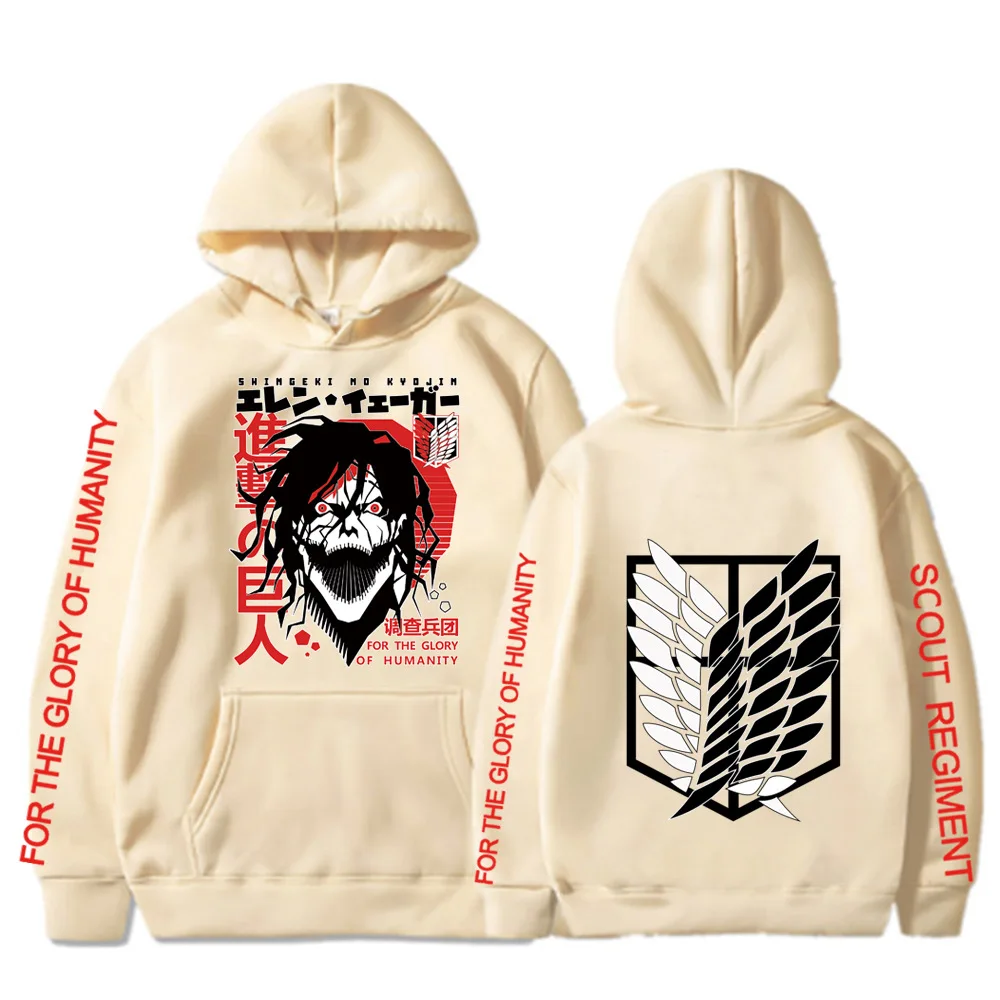 Attack on Titan Survey Corps Hoodie Men Women Sweatshirt Print Unisex Streetwear Hip Hop Style Autumn Winter Fashion Hip Hop Top