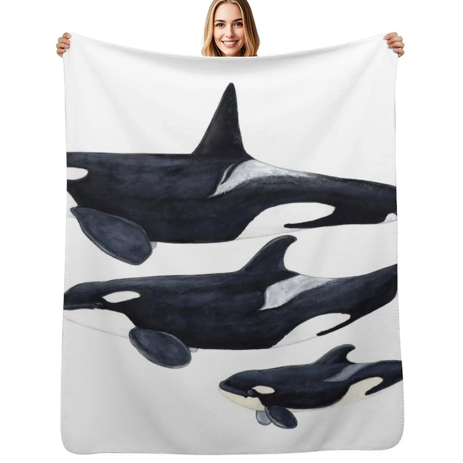 

Orca Throw Blanket Soft Plush Blanket as Housewarming Gift