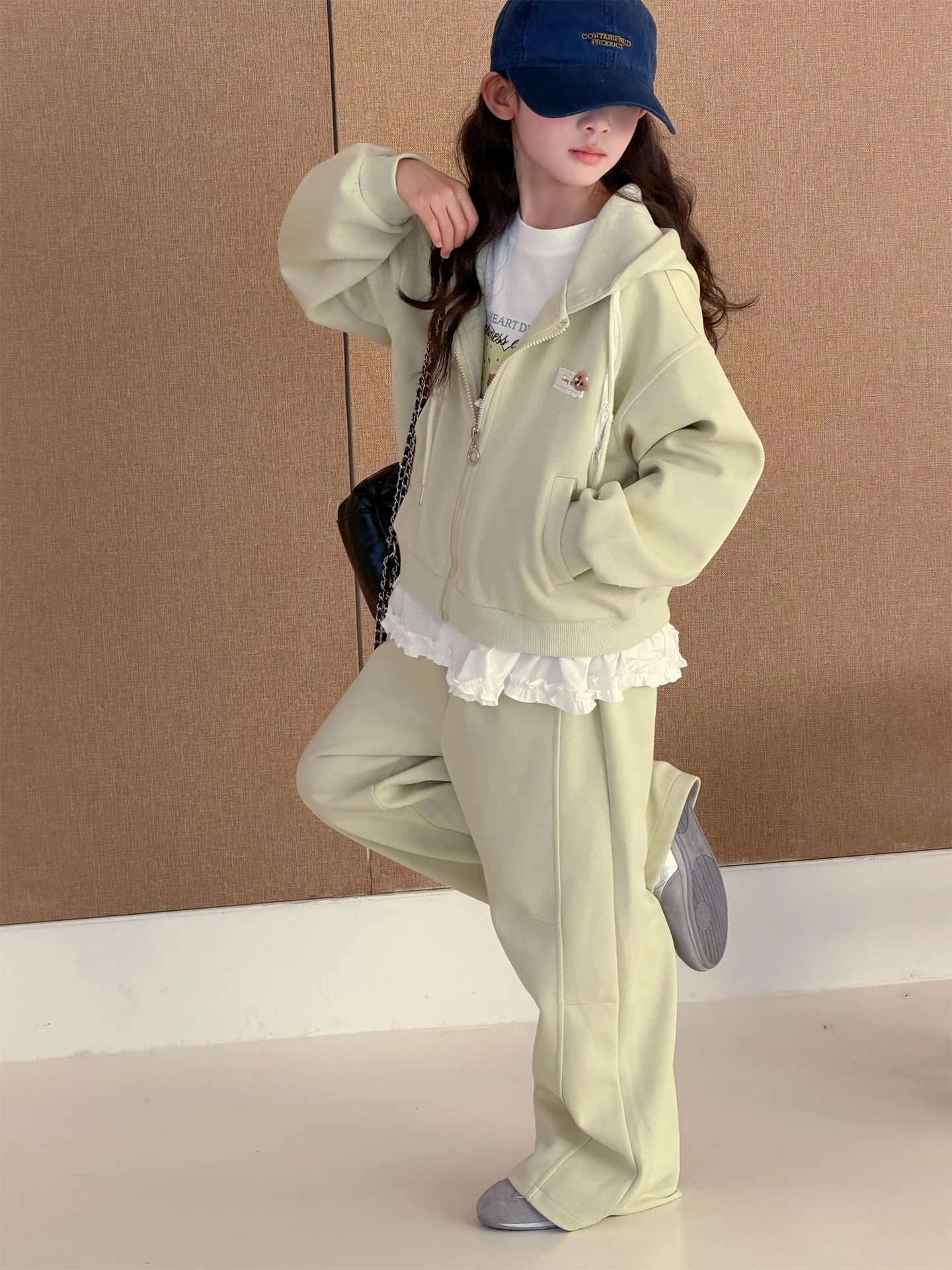 trendy-casual-children's-outfit-girl's-two-piece-set-spring-2026-comfortable-breathable-wearable-light-weight-machine-washable