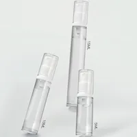 1 Set 5-15ML Clear Empty Refillable Airless Vacuum Pump Cream Lotion and Spray Portable Bottle Set Sample Packing for Toiletries 4
