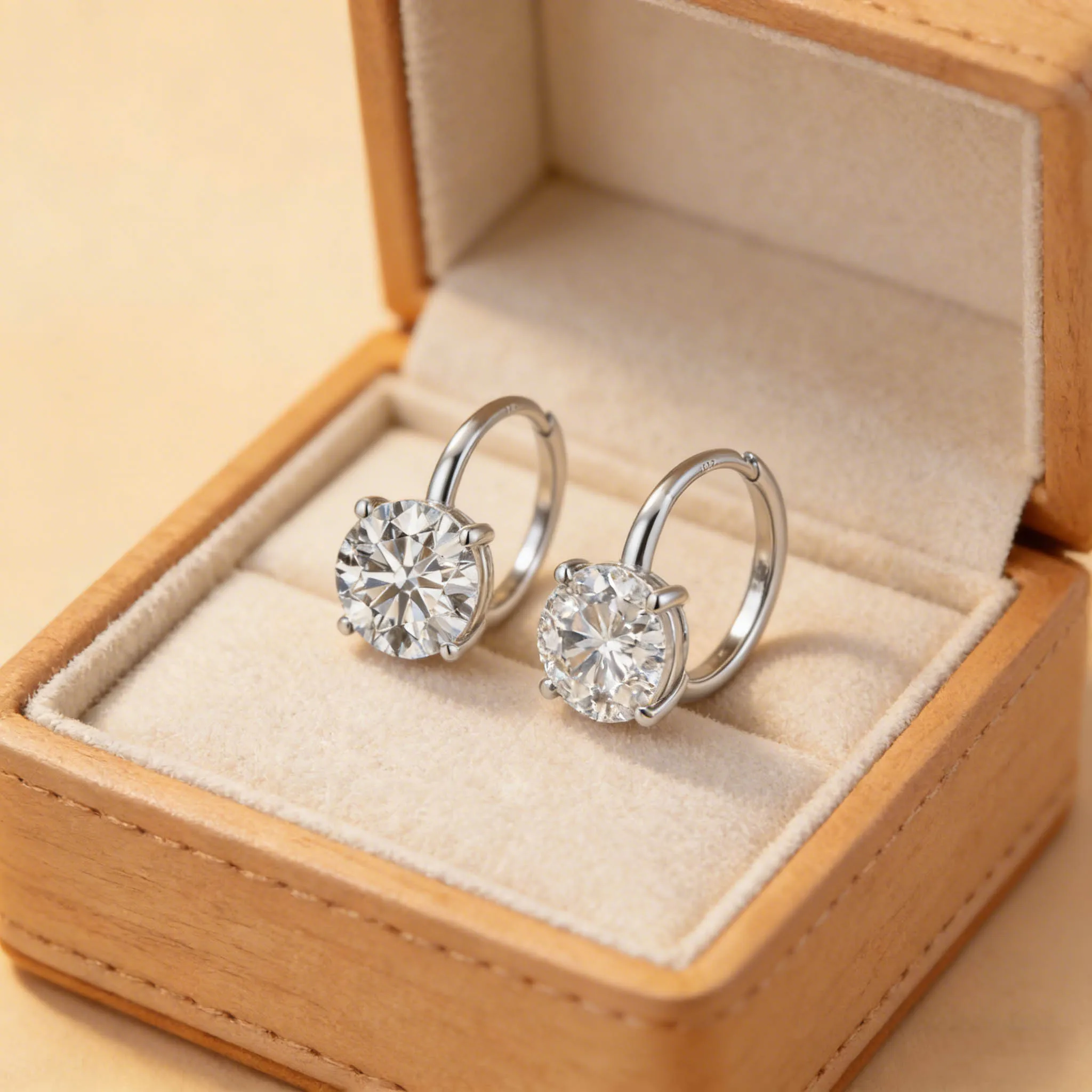 

Серьги-кольца Szjinao с муассанитом D цвета VVS1, 0.5–2 карата, сверкающие, под бриллианты, из цельного серебра 925 пробы, модные украшения для женщин