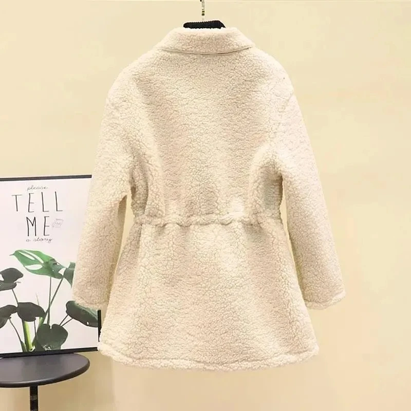 Oversize Woman Parkas Warm Jacket Beige Black Cotton Padded Coat  New Fashion Zipper Loose Casual Long Winter Coat Thick