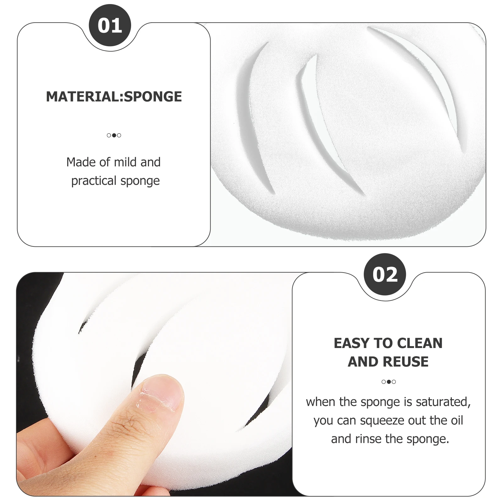

6 Pcs Lotus Shaped Filter Sponge Cartoon Cleaning Sponges Kitchen Oil Absorbing Tool Pool Filter Reusable Efficient Oil Removing