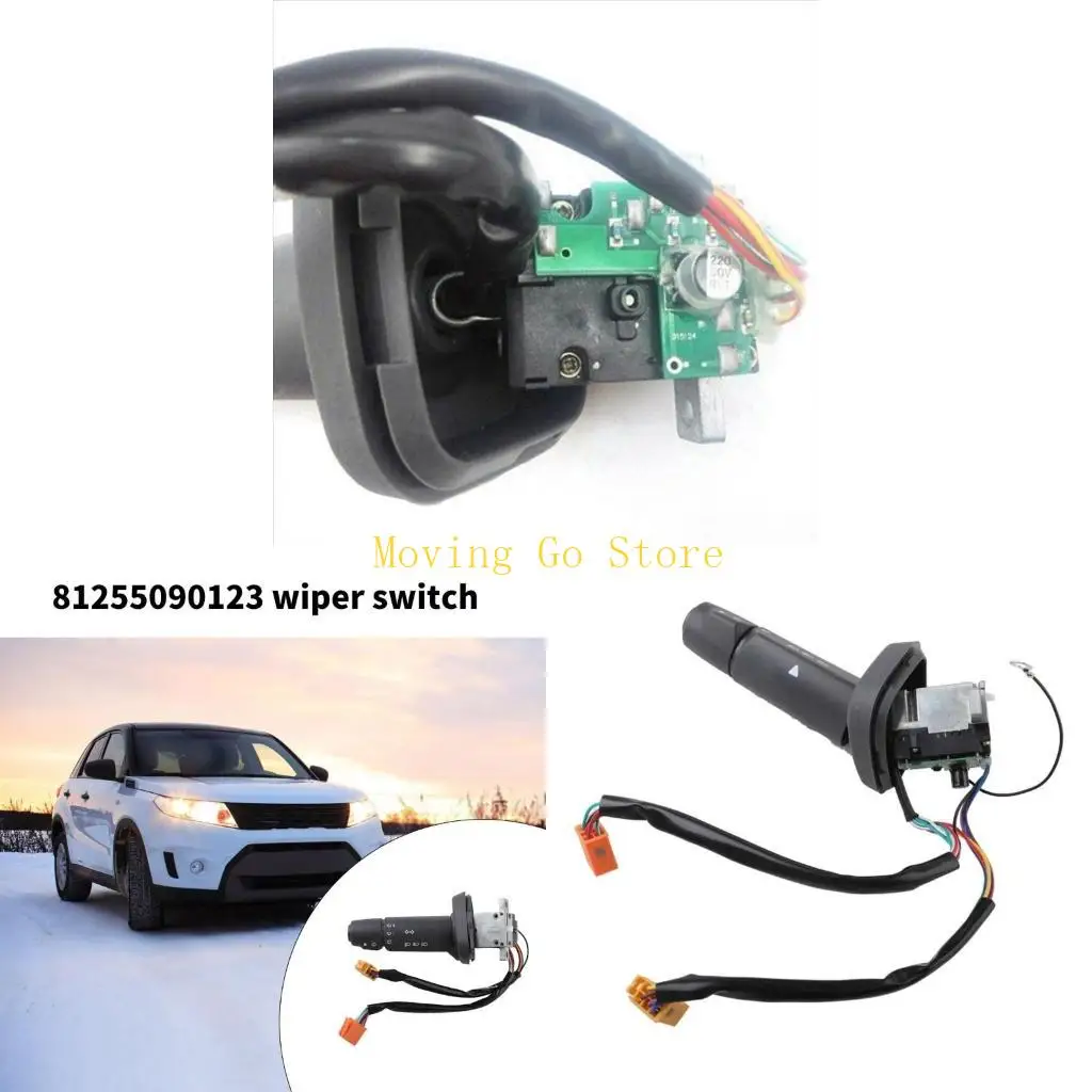 

B5XD Windshield Wiper Switch 81255090123 81255090144 81255090128 Ensures Convenience