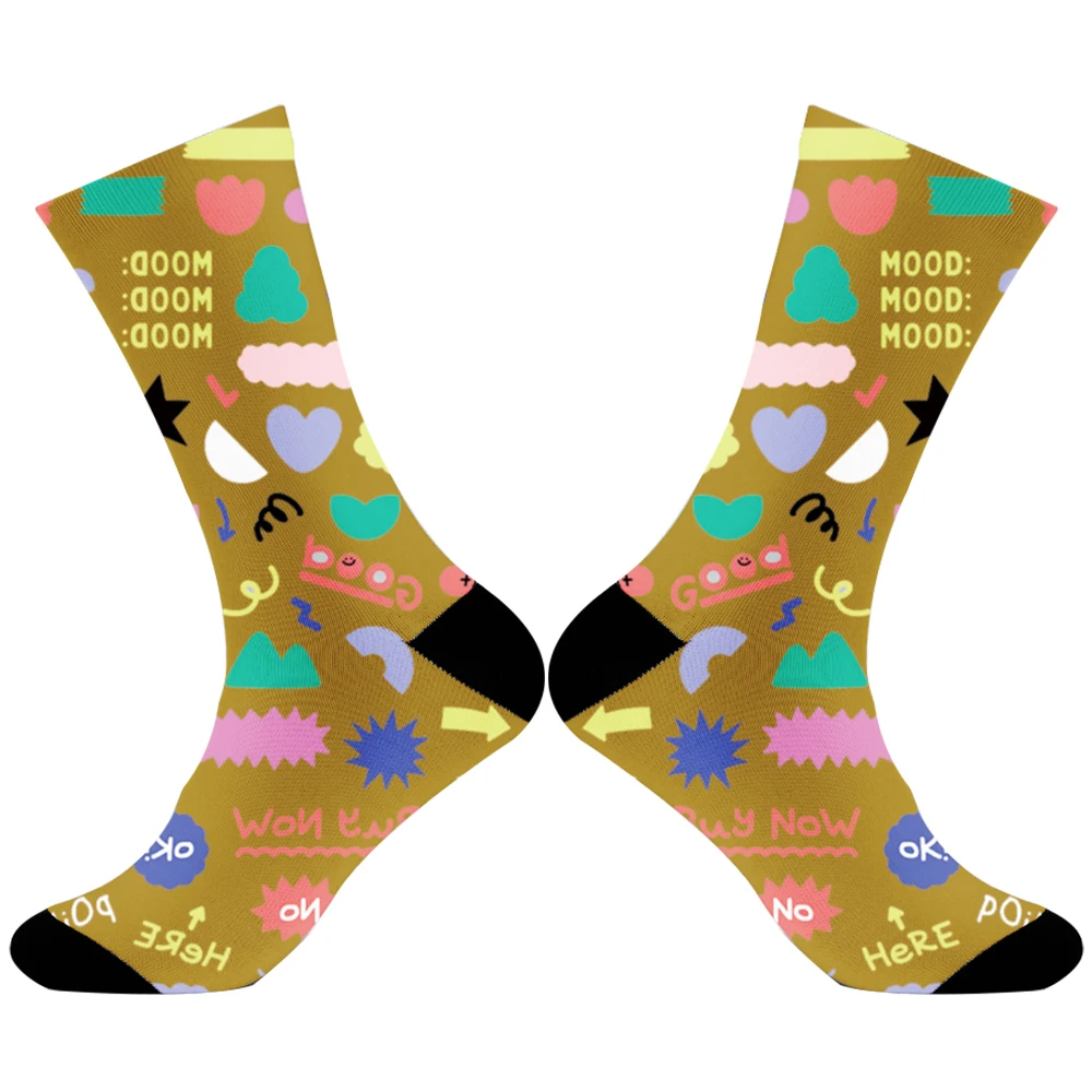 Chaussettes décontractées en coton de dessin animé, chat, chien, citron, mignon, Harajuku, nouveauté heureuse, nouveau, 2024