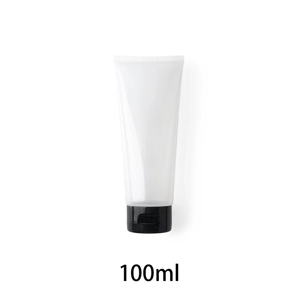 

100g Cosmetic Squeeze Bottle Plastic Soft Tube Face Aloe Cream Travel Refillable Container Flip Cap Empty