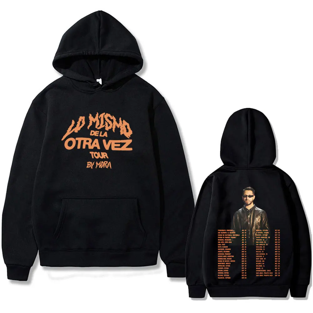 

Rapper Mora Lo Mismo De La Otra Vez Tour 2025 Hoodie Men Women Hip Hop Fashion Pop Music Pullover Male Casual Oversized Hoodies