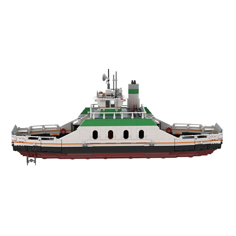 Moc 빌딩 블록 럭셔리 중형 자동차 페리 미니 사이즈 선박 기술 모듈 형 빌딩 블록 선물 완구 DIY 세트 조립