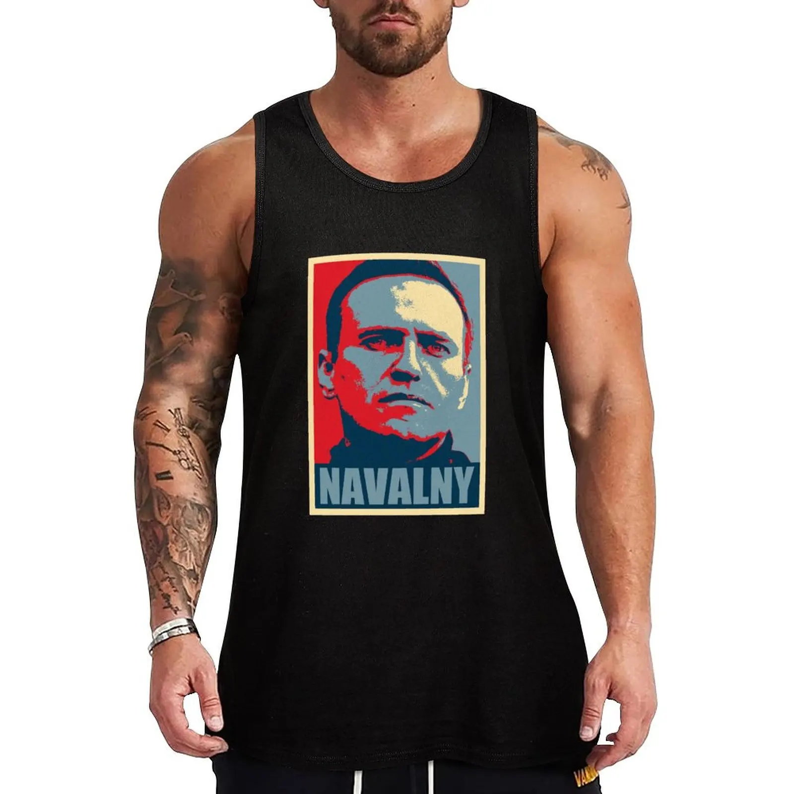 

free navalny Tank Top gym shirt man Men's gym t-shirt men clothing