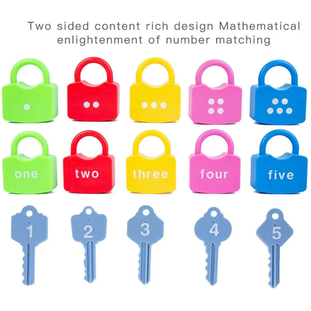 

Math Count Number Lock Key Number Matching Unlock Key Early Educational Solve The Maze Word Cognition Learning Number