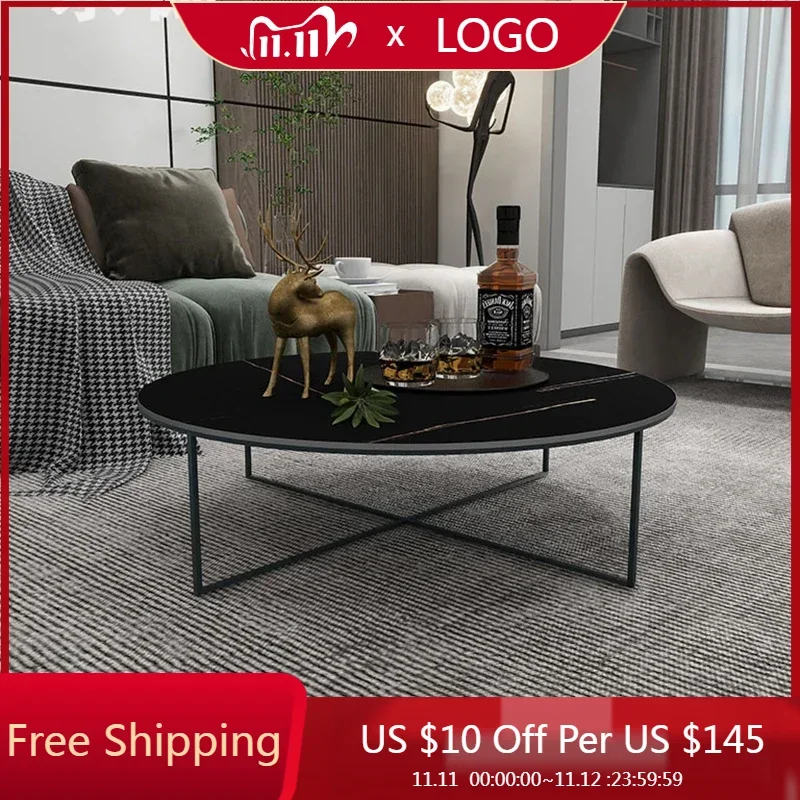 

Nordic Black Coffee Table Kitchen Living Room Luxury Bedroom Storage Italian Side Table Service Mesas Bajas Salon Furniture