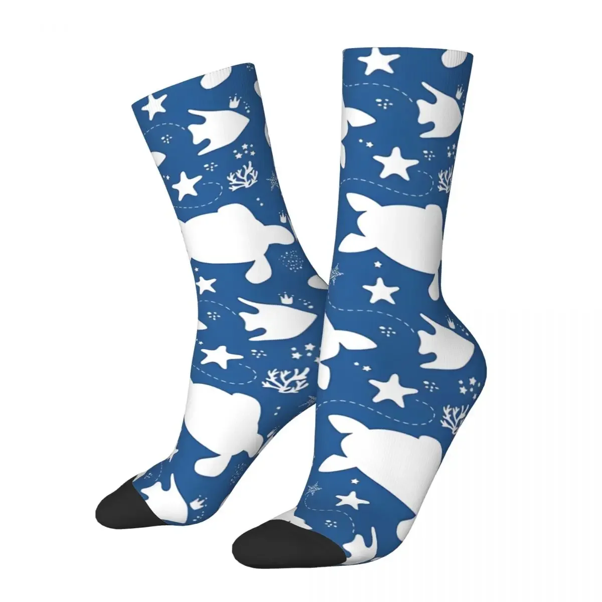 Turtles (BLUE Version) Men's Socks Retro Harajuku Street Style Novelty Casual Crew Sock