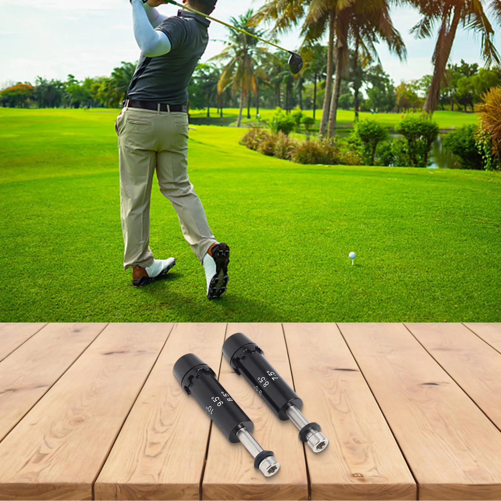 

Комплект из двух алюминиевых адаптеров для гольф-клюшек, подходящих для моделей F6 и F735335, легкий, удобный для переноски.