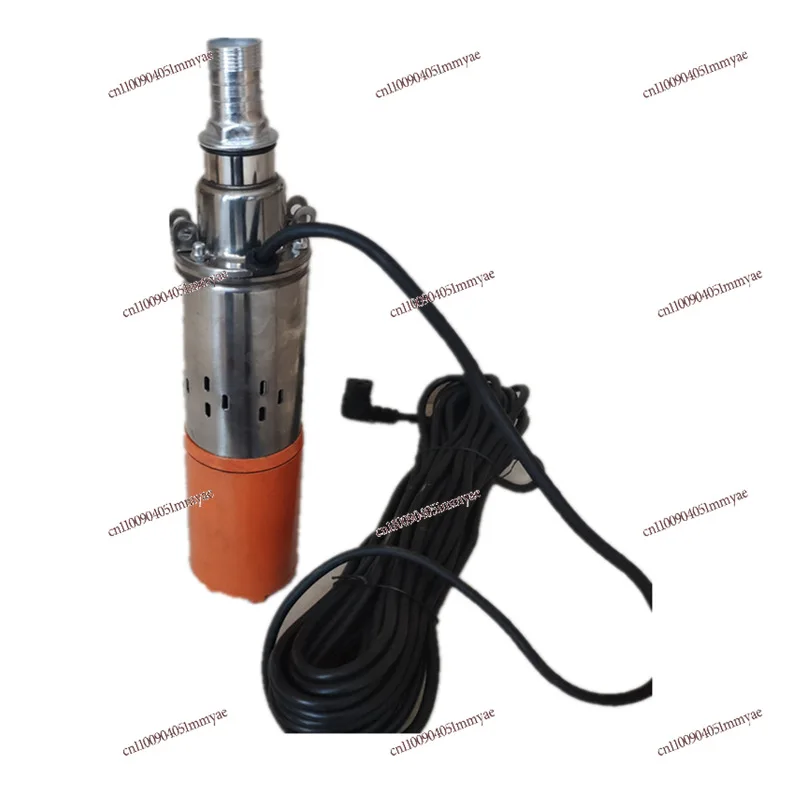 Screw DC Pump Stainless Steel High Power High Lift All Copper Wire Submersible Pump 48V60V Battery
