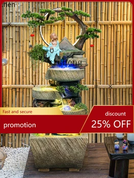 YFY Artificial Mountain and Fountain Balcony Decoration Hallway Layout Floor Circulating Water Ornaments