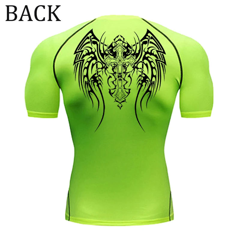 New Compression T Shirt Men Summer Sportswear Running T-shirt Elastic Quick Drny Sport Tops Tee Athletic Gym Workout Shirts Men