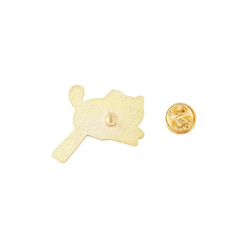 Cat and Food Enamel Pins Custom Pink Can Chopsticks Noodle Bowl Brooches Metal Lapel Badges Backpack Up Jewelry Gifts Wholesale