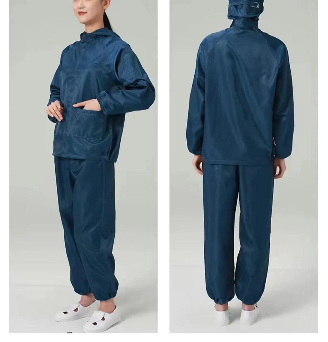 Unisex Reusable Anti-Static Safety Clothing With Pockets Dust-Proof Clean Paint Materials Isolation Split Type Work Clothes