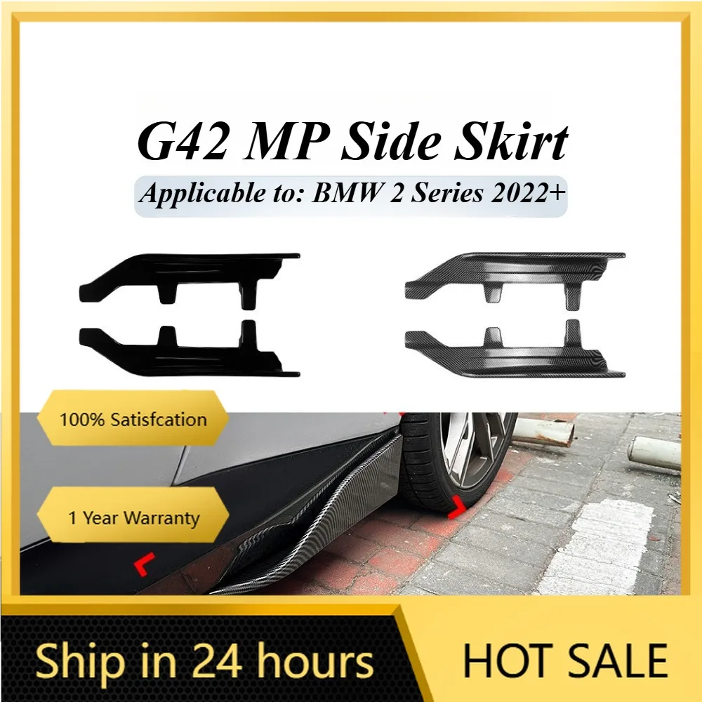 

Emblems For BMW 2 Series G42 M Sport 2022 Side Skirt Spoiler M Performance Style Direct Fit Gloss Black ABS Material Body Kit Up