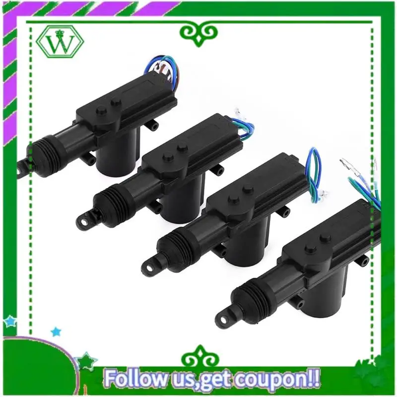 AC34-รถล็อคประตูรีโมทคอนโทรล Keyless Entry ระบบล็อคชุด 4 ประตูล็อค Actuator Universal 12V เปลี่ยนชิ้นส่วน
