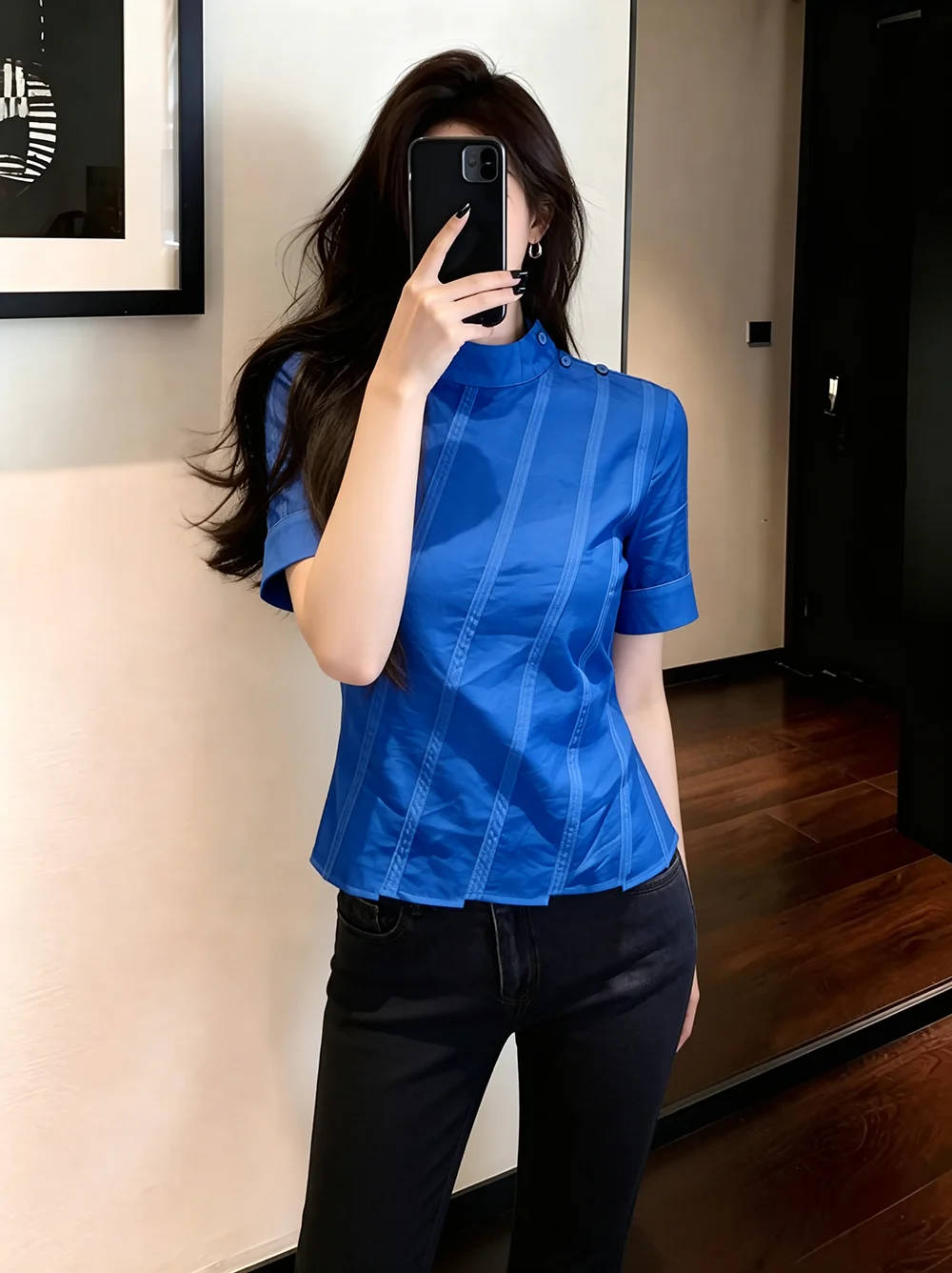 

Retro Striped Short Sleeve T-Shirt Women's Summer New Style Age-Defying Beautiful Korean Style Top for All Body Types