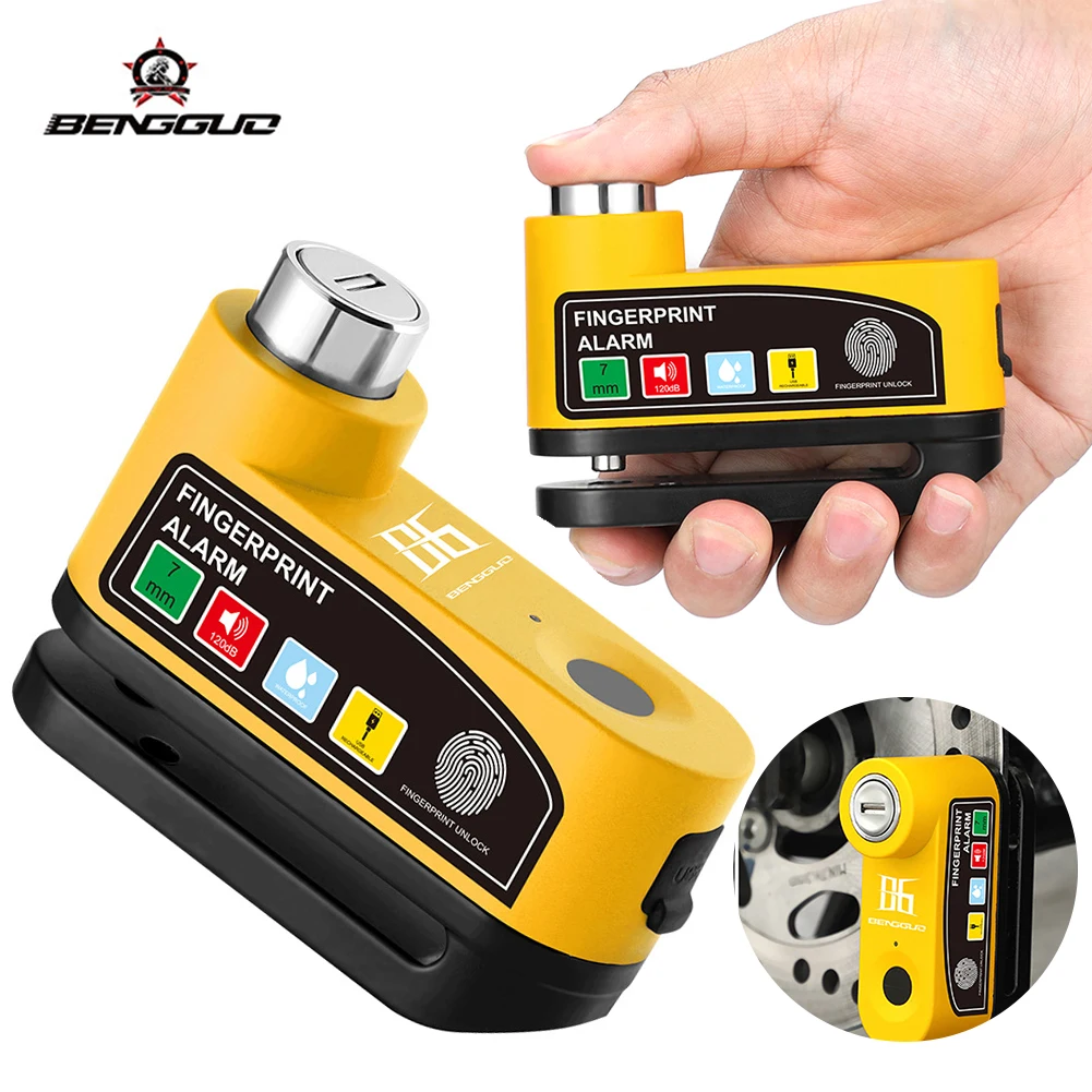 

Motorcycle Alarm Disc Brake Lock Security Moto Wheel Disk Padlock Safety Protection Padlock Motorcycle Bike Accessories