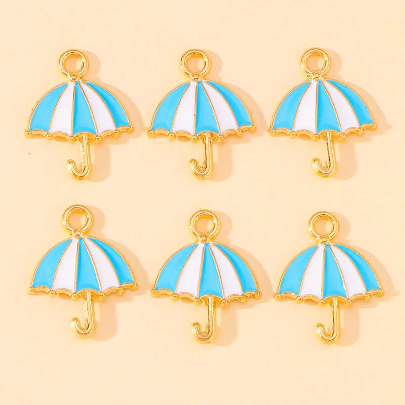 10 قطعة/الوحدة 15*19 مللي متر جميل الملونة المينا مظلة Charms لصنع المجوهرات أقراط قلادة القلائد DIY بها بنفسك اكسسوارات لوازم #3