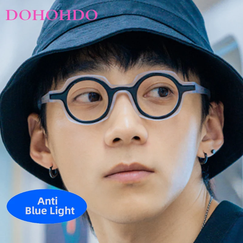 

Classic Luxury Small Round Frame Glasses Women Men Trendy Brand Designer Games Anti-Blue Light Eyeglasses Unisex Очки Женские